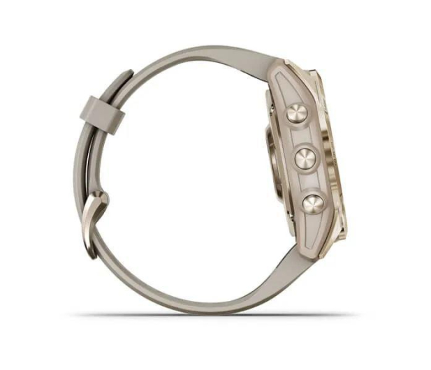 GARMIN Fenix 7S Sapphire Solar Kremowozloty tytan z jasnopiaskowym paskiem 010-02539-21 - 1467053 - zdjęcie 4